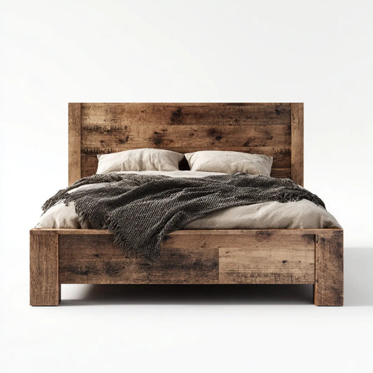 Doppelbett Massivholz Braun 180 x 200 cm Rechteckig