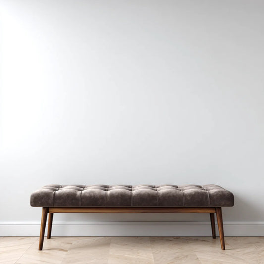 Bettbank Sitzbank Braun 160 x 40 x 45 cm PU-Kunstleder Massivholz Rechteckig